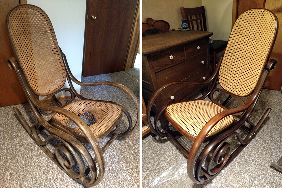 Wicker Restoration and Repair Chair Reweaving Photo Gallery